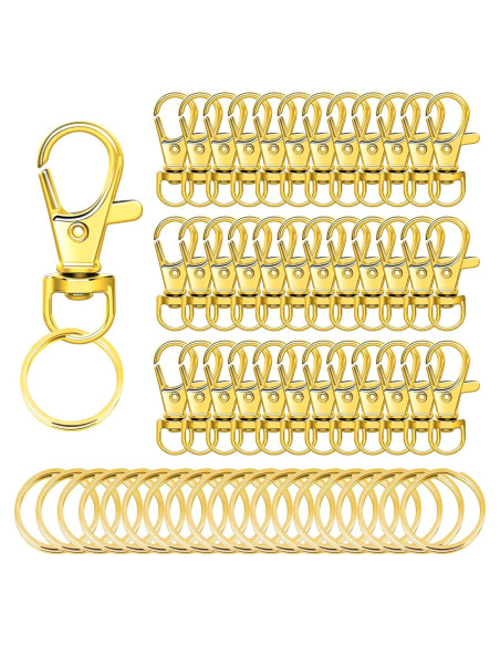 Ganchos de Resorte Dorados SANNIX 60 Piezas para Manualidades