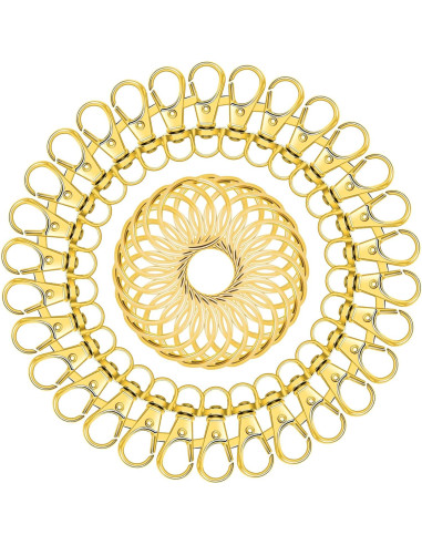 Ganchos de Resorte Dorados SANNIX 60 Piezas para Manualidades