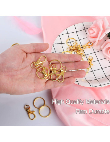 Ganchos de Resorte Dorados SANNIX 60 Piezas para Manualidades