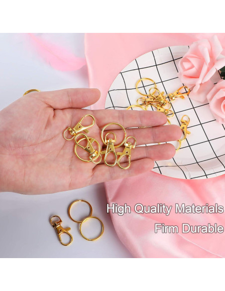 Ganchos de Resorte Dorados SANNIX 60 Piezas para Manualidades