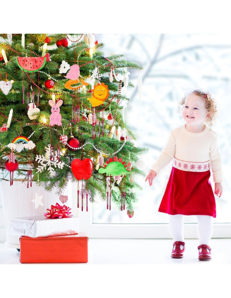 Kit de Campanas de Viento Tuanse 24 Pcs Madera DIY Animales