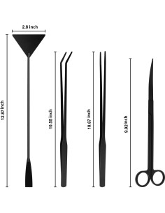 Kit de Herramientas para Acuarios Tifanso - 4 Piezas de Acero Inoxidable 2