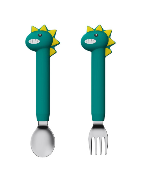 Juego de Cubiertos para Bebés SFCCMM - Cuchara y Tenedor Flexible Juego de Cubiertos para Bebés SFCCMM - Cuchara y Tenedor Flexible