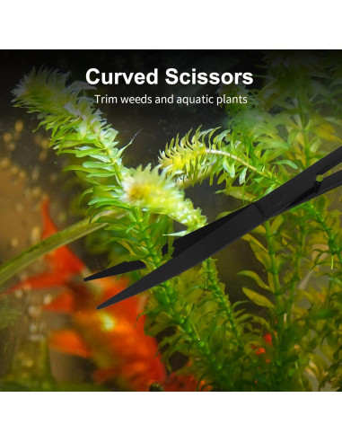 Kit de Herramientas para Acuarios Tifanso - 4 Piezas de Acero Inoxidable