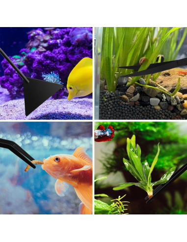 Kit de Herramientas para Acuarios Tifanso - 4 Piezas de Acero Inoxidable