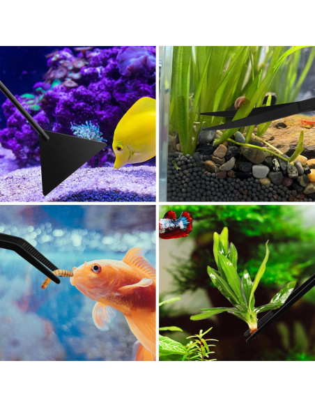 Kit de Herramientas para Acuarios Tifanso - 4 Piezas de Acero Inoxidable