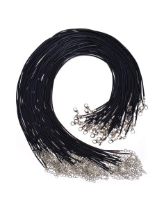 Cordones de Collar Selizo 100 Piezas Negro 1.5mm 50.8cm