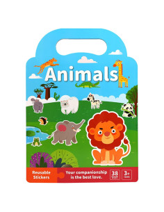 Libro de Stickers Reutilizables OCOUYVD Tema Animales 100+ Stickers