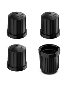 Tapones de Válvula TPMS Prime Ave 4 Piezas Negros para Autos