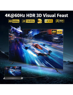 Adaptador DisplayPort a HDMI 4K 60Hz LUKFOCAB 0.5M 2