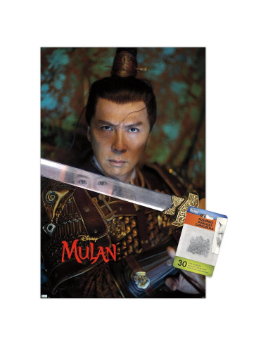 Póster de Pared Disney Mulan con Chinchetas - 56.8x37.4 cm