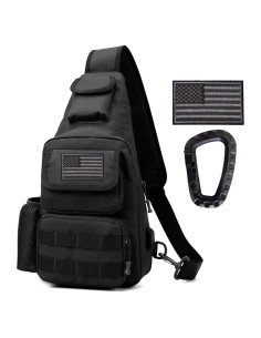 Bolsa de Hombro Táctica Novemkada 1000D Negra 5L