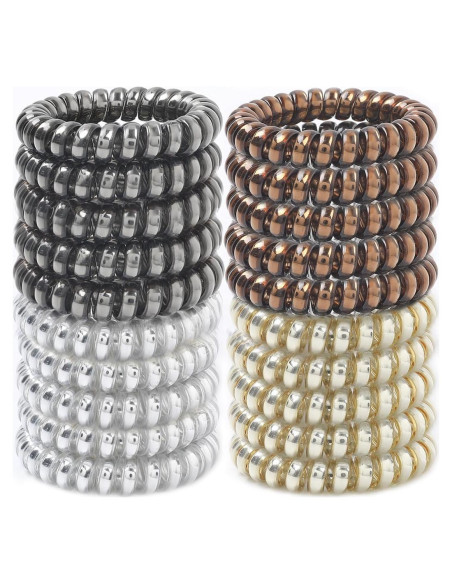 Tiras de Cabello en Espiral Leenchiry - 20 Piezas Impermeables