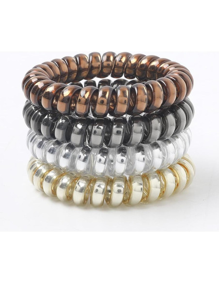 Tiras de Cabello en Espiral Leenchiry - 20 Piezas Impermeables