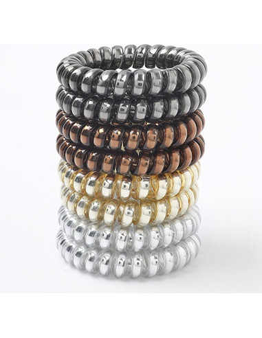 Tiras de Cabello en Espiral Leenchiry - 20 Piezas Impermeables