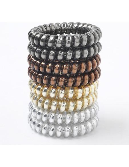 Tiras de Cabello en Espiral Leenchiry - 20 Piezas Impermeables