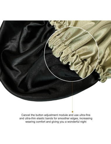 Bonete de satén KEMANLAI para dormir 30 cm cabello rizado