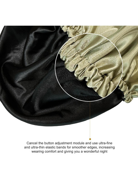 Bonete de satén KEMANLAI para dormir 30 cm cabello rizado