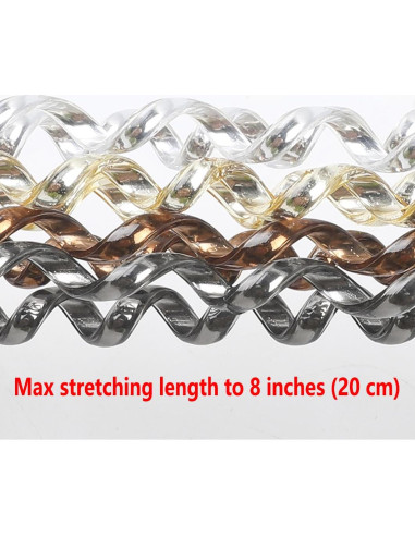 Tiras de Cabello en Espiral Leenchiry - 20 Piezas Impermeables