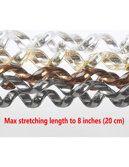 Tiras de Cabello en Espiral Leenchiry - 20 Piezas Impermeables