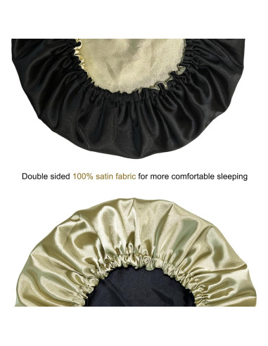 Bonete de satén KEMANLAI para dormir 30 cm cabello rizado