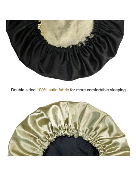 Bonete de satén KEMANLAI para dormir 30 cm cabello rizado