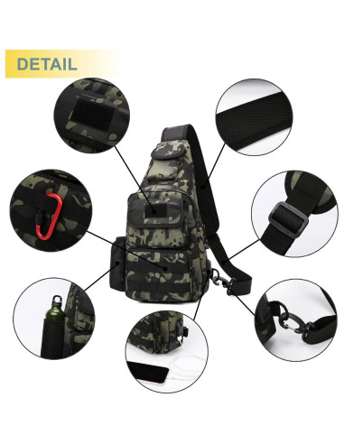 Bolsa de Hombro Táctica Novemkada 1000D Negra 5L