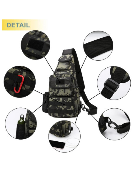 Bolsa de Hombro Táctica Novemkada 1000D Negra 5L