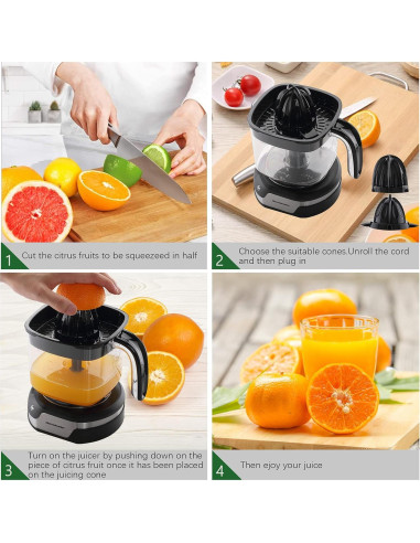 Exprimidor Eléctrico de Cítricos Homeleader 1.2L Acero Inoxidable