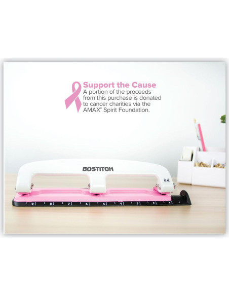 Perforador PaperPro inCOURAGE 12 Hojas Rosa, 3 Agujeros Perforador PaperPro inCOURAGE 12 Hojas Rosa, 3 Agujeros