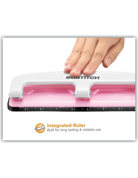 Perforador PaperPro inCOURAGE 12 Hojas Rosa, 3 Agujeros Perforador PaperPro inCOURAGE 12 Hojas Rosa, 3 Agujeros