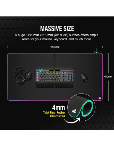 Alfombrilla de Ratón Corsair MM700 RGB 3XL 122x61cm Tela
