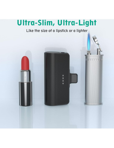 Cargador Portátil KKD 5000mAh para iPhone Negro MFi