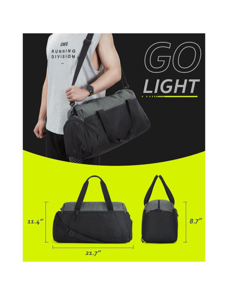 Bolsa de Gimnasio BAGSMART 40L Plegable Resistente al Agua