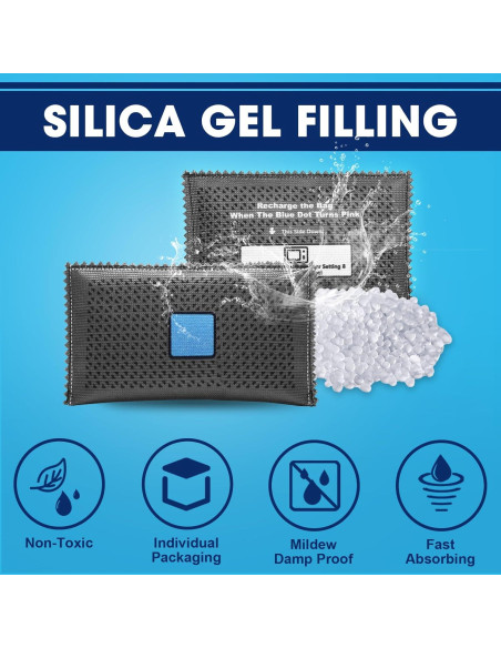 Paquete de 10 Bolsas Deshidratantes Timgle 200g Reutilizables