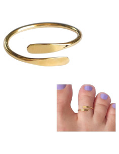 Anillo ajustable de oro chapado sobre plata esterlina MiYa