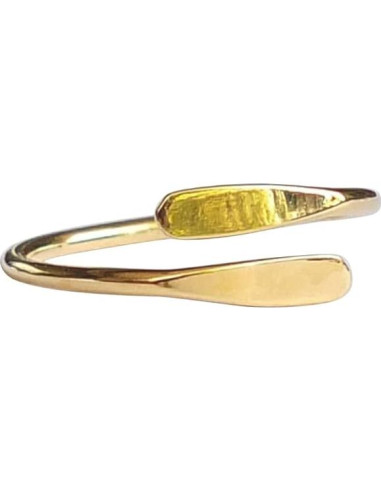 Anillo ajustable de oro chapado sobre plata esterlina MiYa