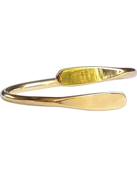 Anillo ajustable de oro chapado sobre plata esterlina MiYa