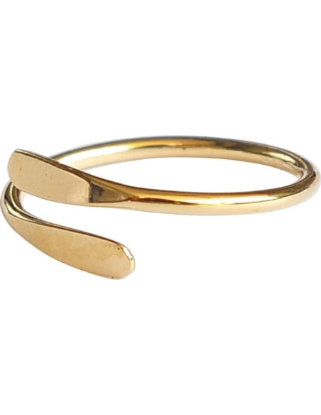 Anillo ajustable de oro chapado sobre plata esterlina MiYa