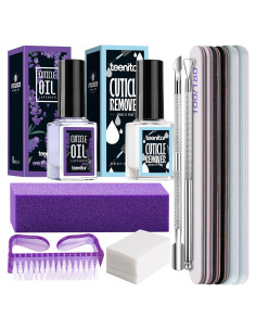 Kit de Cuidado de Uñas Teenitor - Removedor de Cutículas y Lima