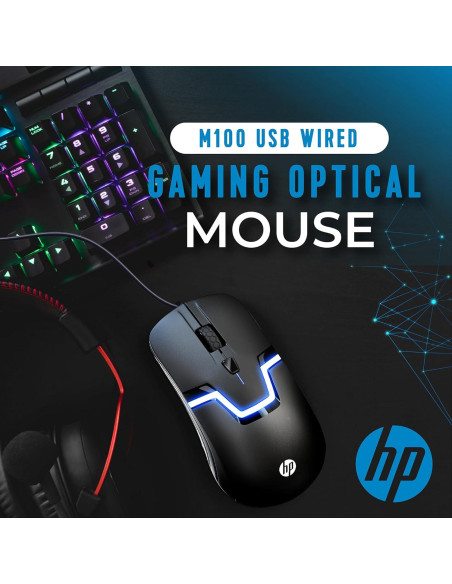 Ratón Gaming HP M160 RGB con Cable 110g 3 Botones