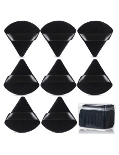 Juego de 8 Esponjas de Maquillaje JASSINS Triángulo Negro