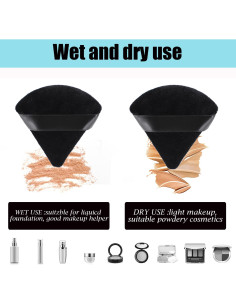 Juego de 8 Esponjas de Maquillaje JASSINS Triángulo Negro 2