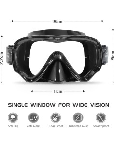 Máscara de Buceo Seago para Niños 5-15 Años Antivaho 180 2
