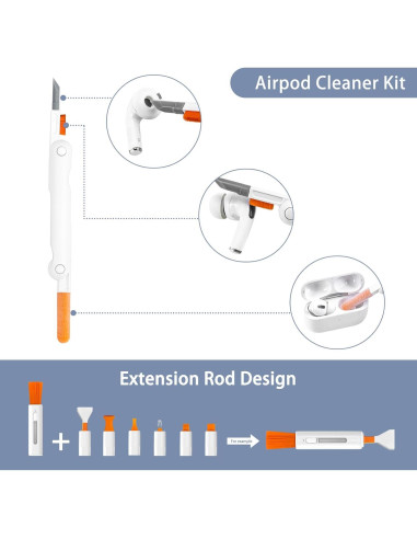 Cepillo de Limpieza Multifuncional 9 en 1 Genérico Negro