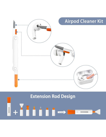 Cepillo de Limpieza Multifuncional 9 en 1 Genérico Negro