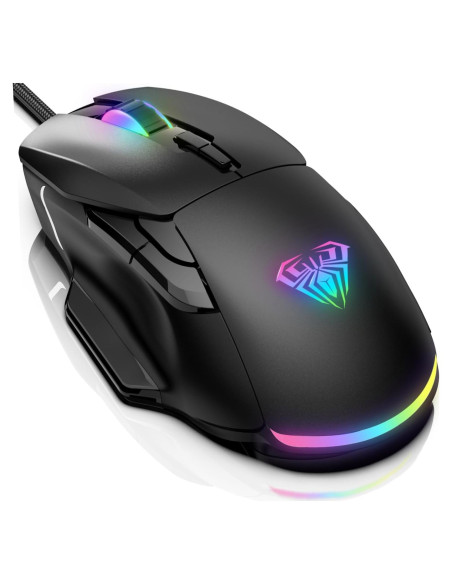 Ratón Gaming AULA F815 RGB 12800 DPI 6 Botones Macro