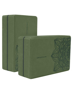 Bloques de Yoga Nuveti de Espuma EVA Verde Bosque - 2 Unidades