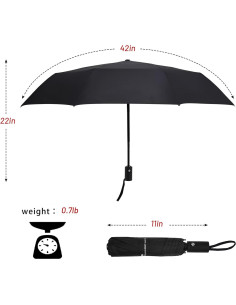 Paraguas Automático SY COMPACT Plegable Impermeable 96.5 cm 2