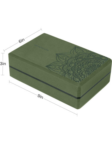 Bloques de Yoga Nuveti de Espuma EVA Verde Bosque - 2 Unidades